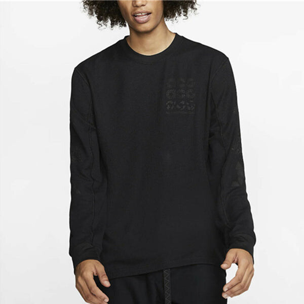 Футболка men's acg logo printing sports pullover round neck long sleeves t-shirt Nike, черный — фото 4
