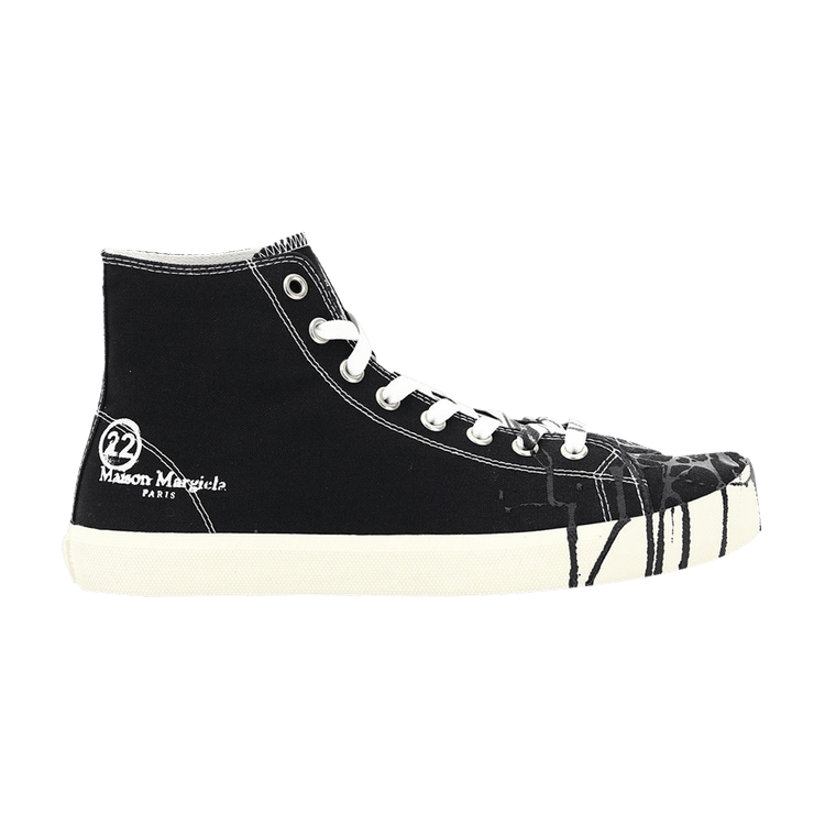 

Кроссовки Maison Margiela Vandal Tabi Canvas High 'Black Spill', черный