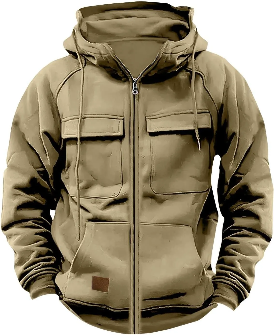 

SHAOBGE тактический худи с капюшоном для мужчин, карго с карманами