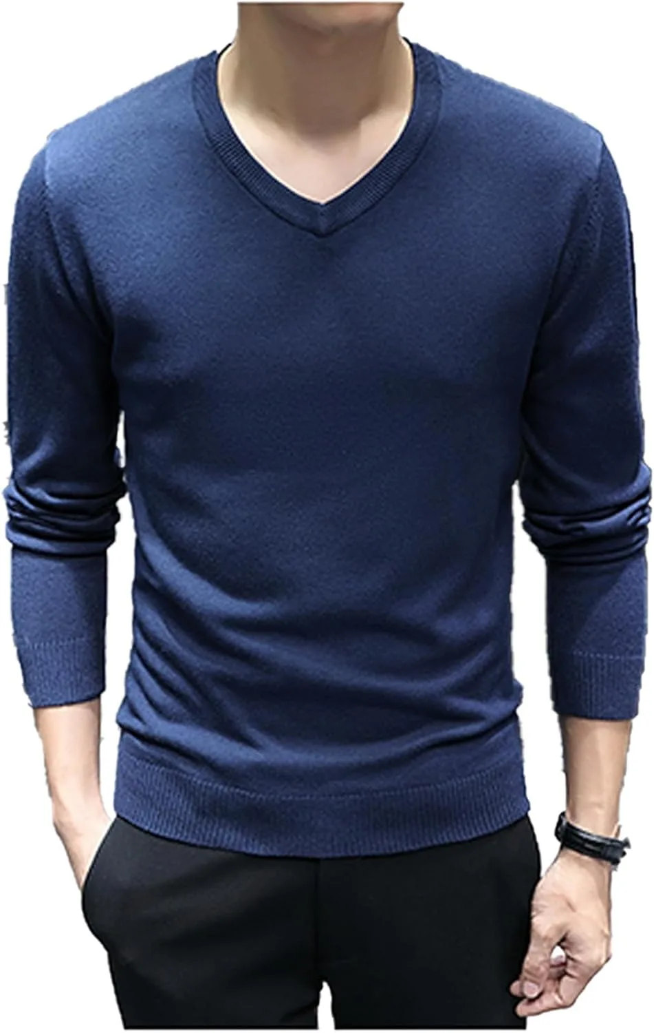 

Мужской свитер V-образным вырезом Slim Fit UNeedVog