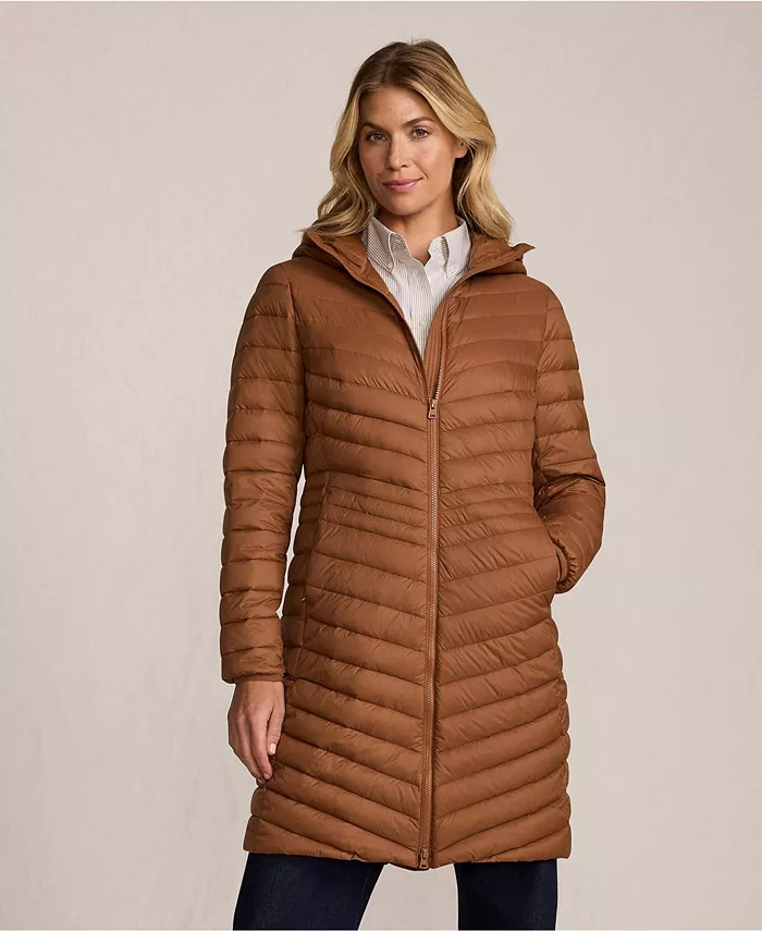 

Женская утепленная куртка Wanderweight Packable Down Lands' End, коричневый