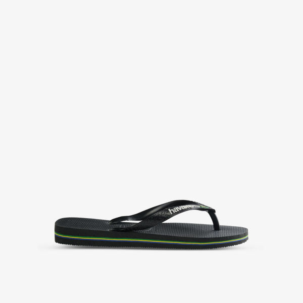 

Резиновые шлепанцы с логотипом Brasil Havaianas, черный