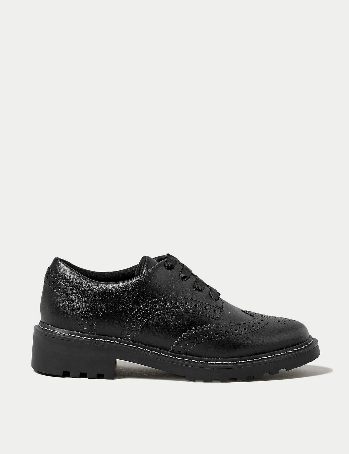 

Детские кожаные школьные туфли Freshfeet (13 маленьких - 7 больших) Marks & Spencer, черный