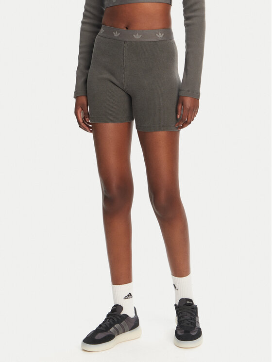 

Облегающие байкерские шорты Ribbed Booty JC7554 Adidas, серый
