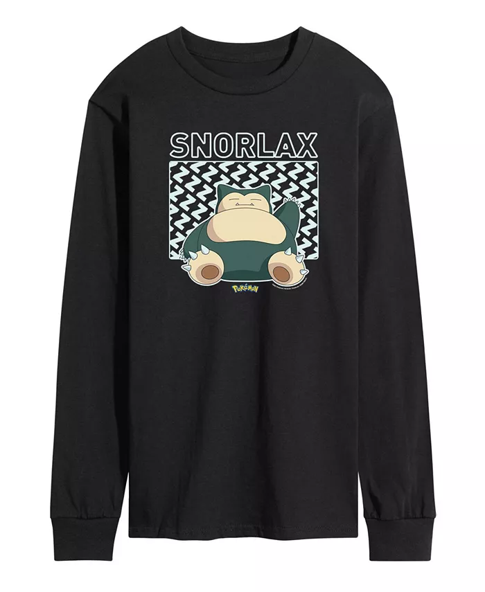 

Мужская футболка с длинным рукавом Pokemon Snorlax AIRWAVES, черный