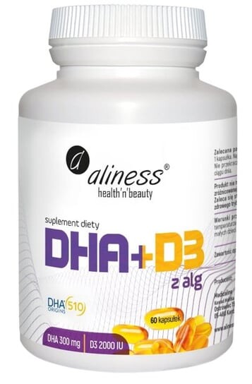 

MedicaLine, Aliness, Омега ДГК 300 мг из водорослей + D3 2000МЕ