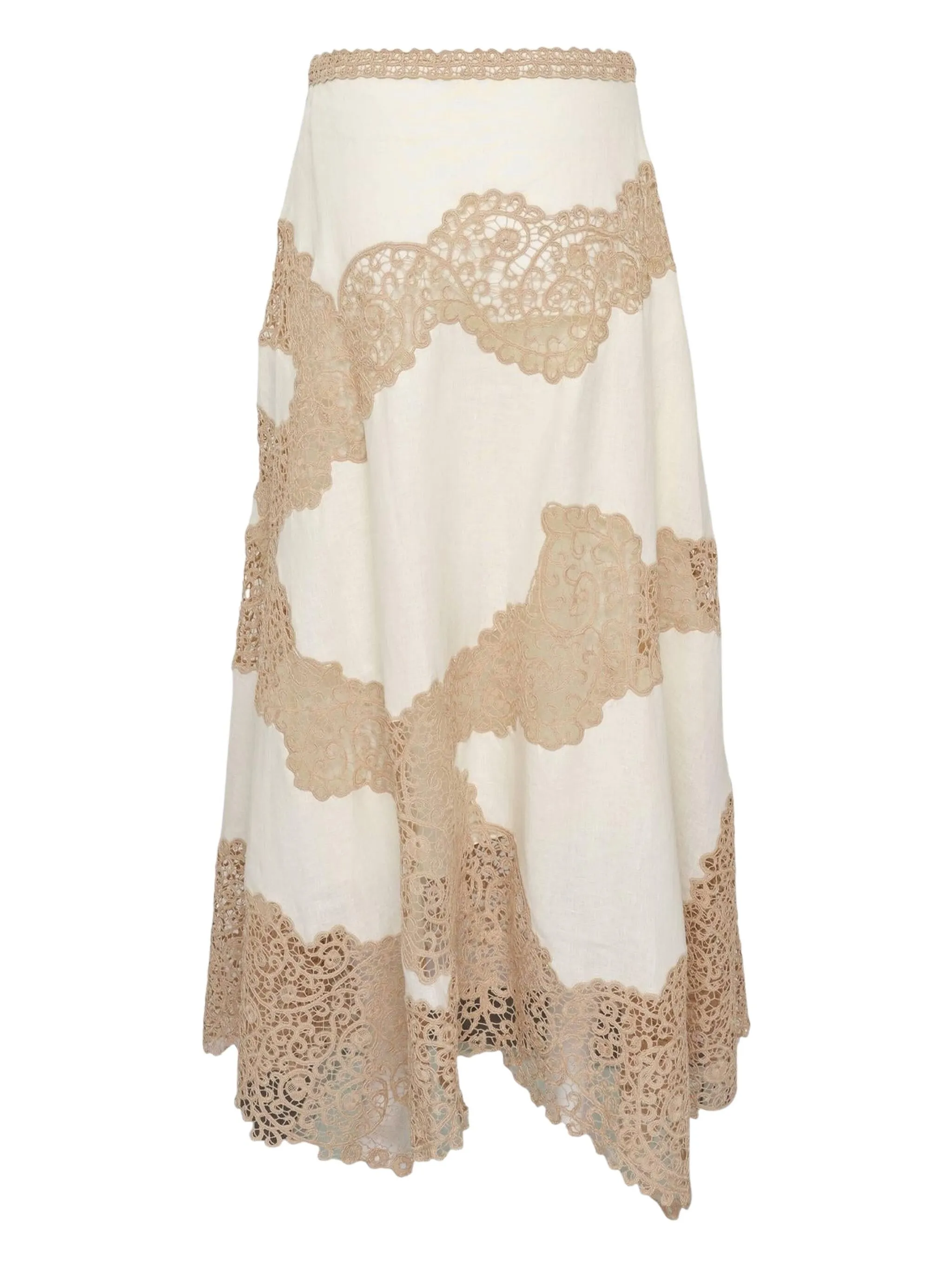 

Кружевная юбка миди Omila Ulla Johnson, бежевый