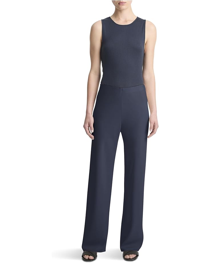

Брюки Vince High Waist Crepe Bias Pants, цвет Coastal Blue