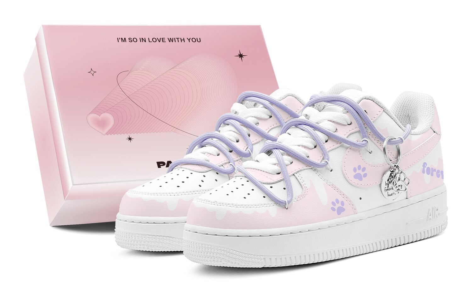 

Кроссовки Nike Air Force 1 Skateboarding Shoes Women's Low-top Pink/purple, фиолетовый