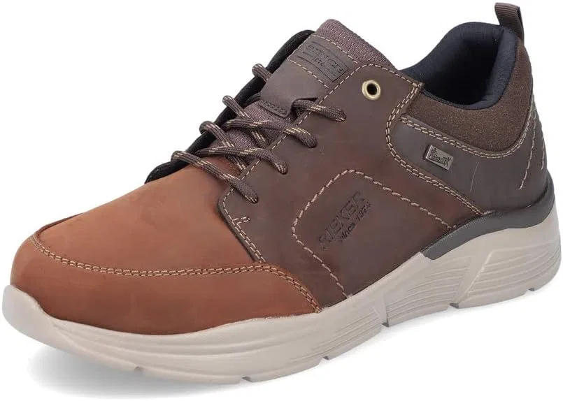 Мужские удобные туфли Rieker B5000, мужские туфли на шнуровке, Brown 23