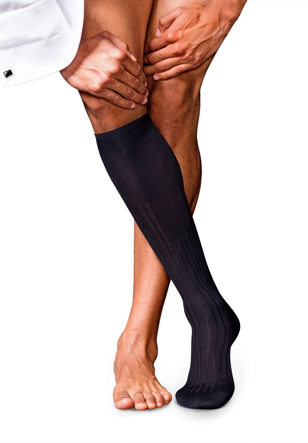

Носки выше колена NO. 13 FINEST PIUMA COTTON KNEE-HIGH FALKE, темно-синий