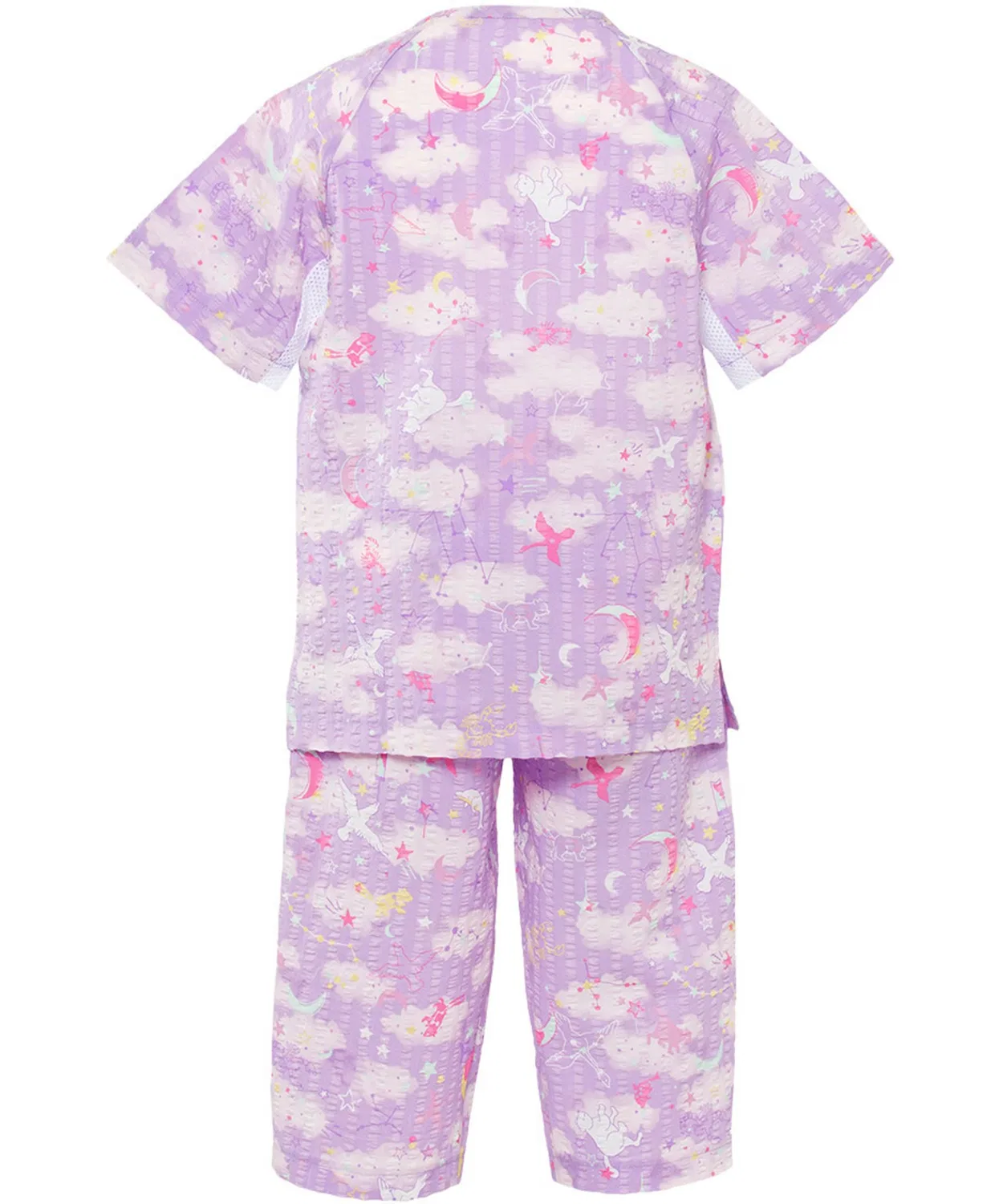 Пижама детская Wacoal Kids с длинным рукавом 3/4 и брюками 7/8, голубая — фото 4