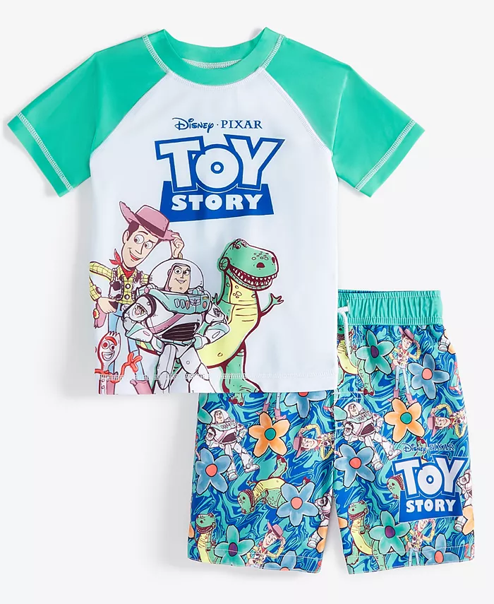 

Детский комплект для плавания: рашгард и плавки для мальчиков Toy Story, зеленый