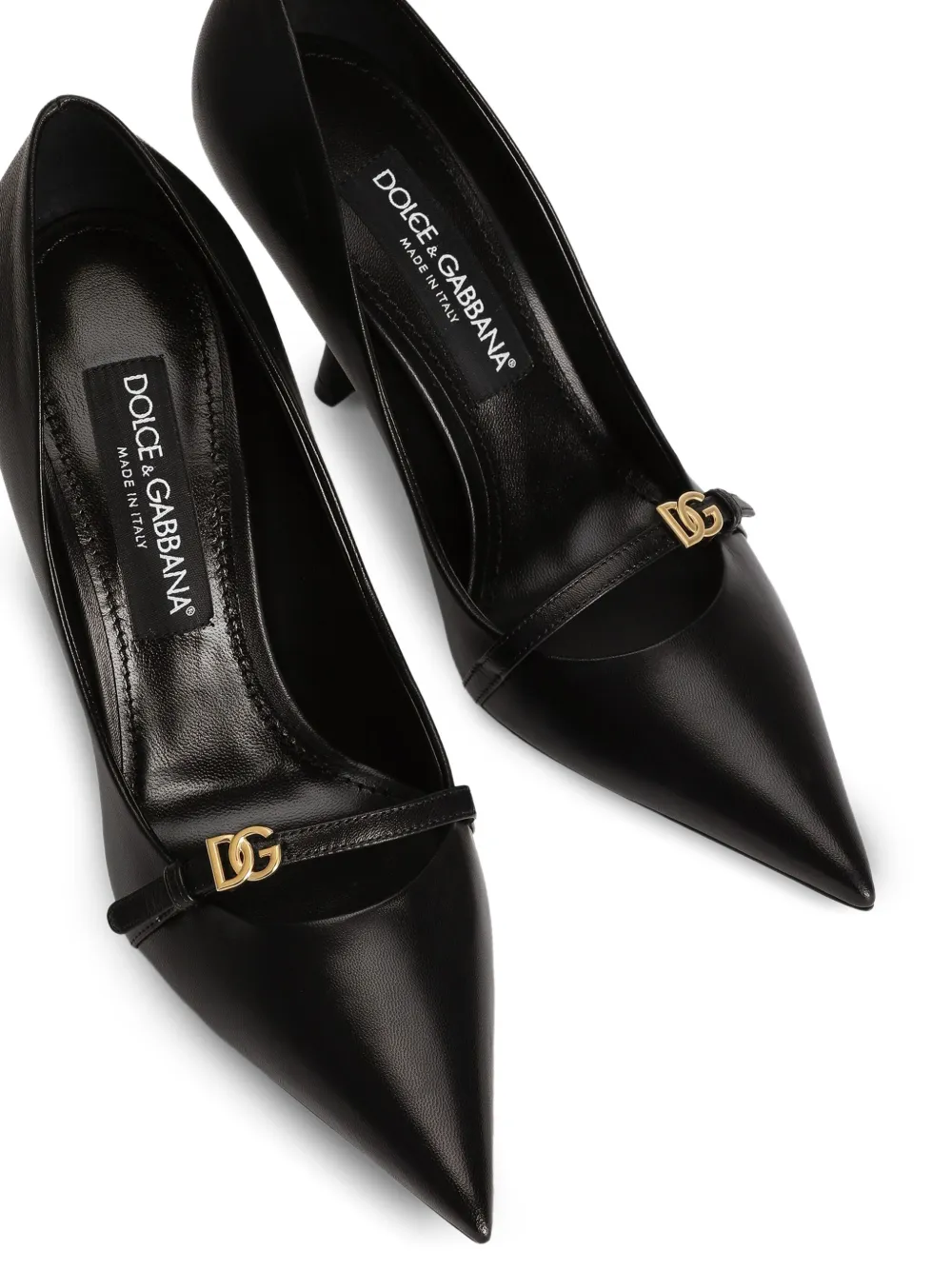 Туфли с заостренным носком DOLCE & GABBANA, черный — фото 3