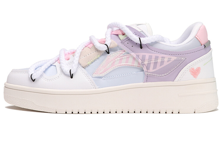 

Кроссовки для скейтбординга серии Tianji женские с низким верхом белого/синего/фиолетового цвета Lining, Синий, Кроссовки для скейтбординга серии Tianji женские с низким верхом белого/синего/фиолетового цвета Lining