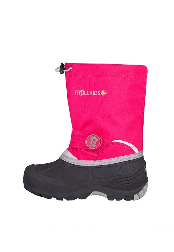 Детские зимние ботинки telemark xt, зимние ботинки Trollkids, Magenta Grey