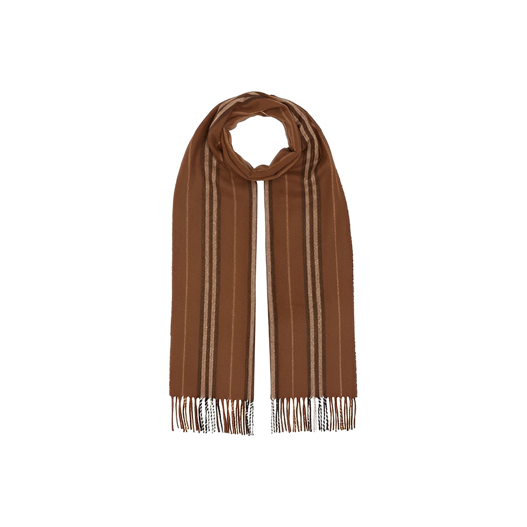 

Burberry Вязаный шарф унисекс коричневый, Brown