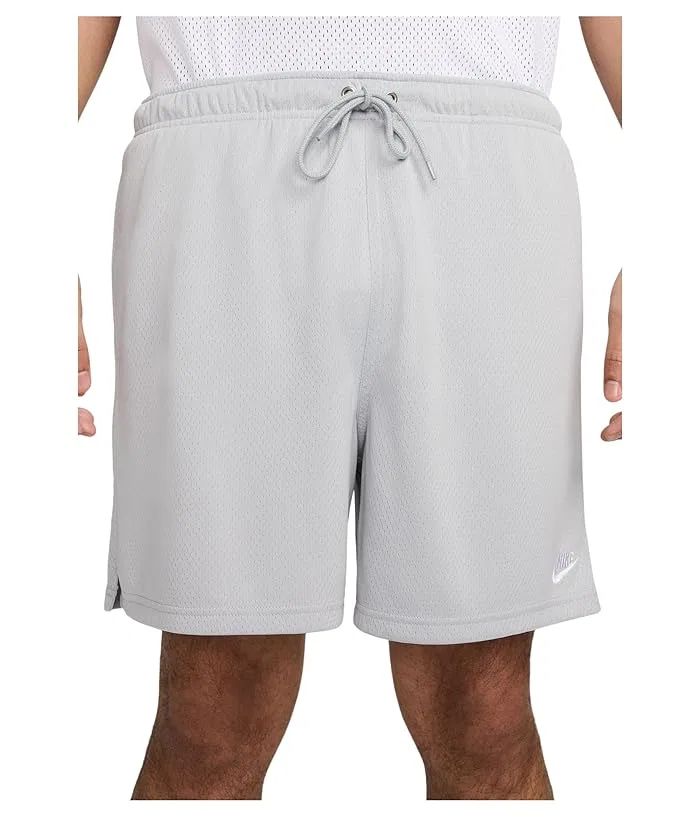 Шорты Nike Club Mesh Flow, Light Smoke Grey/White — фото 4