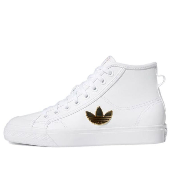 

Кроссовки оригинальные nizza trefoil высокие Adidas, белый