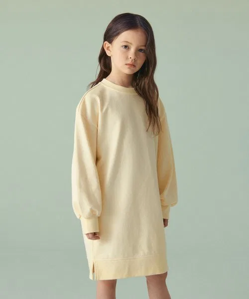 Детское платье с рукавами-баллонами MUSINSA STANDARD KIDS лимонный