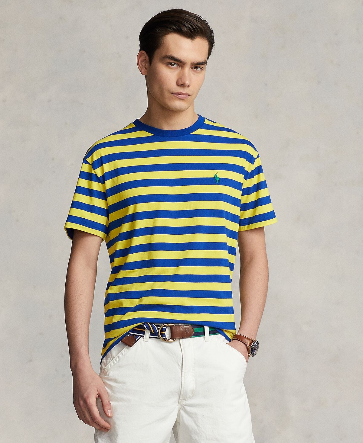 

Мужская трикотажная футболка классического кроя в полоску Polo Ralph Lauren