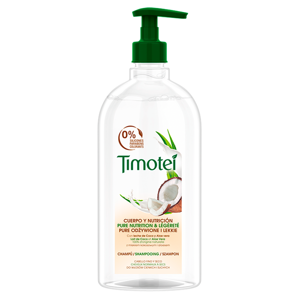 

Питательный шампунь для тонких и сухих волос, 750 мл Timotei Pure