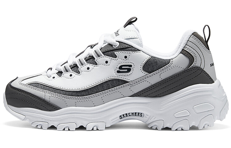 Кроссовки Skechers D"Lites 1.0 Lifestyle Shoes Women's Low-top Gray/White/Black, черный/белый/серый