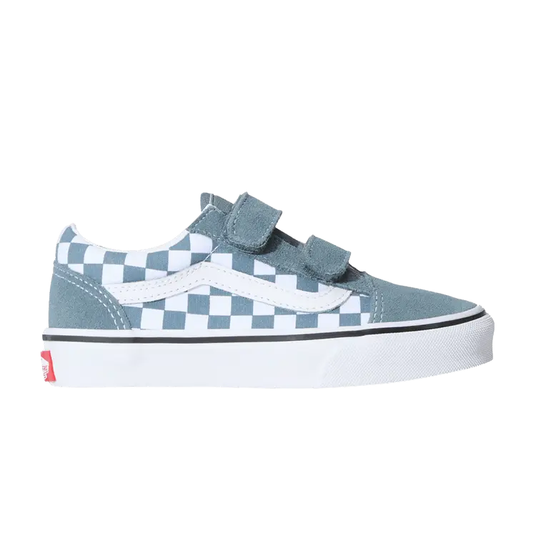 

Кроссовки Vans Old Skool V Kids, Checkerboard - Stormy Weather Blue