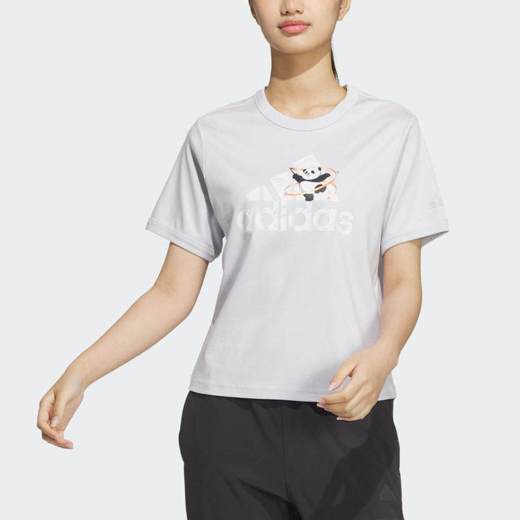 Футболка женская Symbol серый Adidas — фото 4