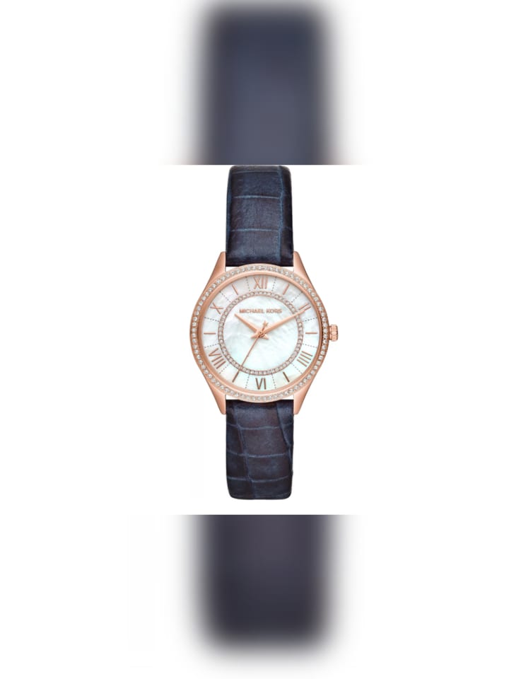 

Michael Kors Женские часы синего цвета, кожаный ремешок, модель: MK2757 Lauryn Lady