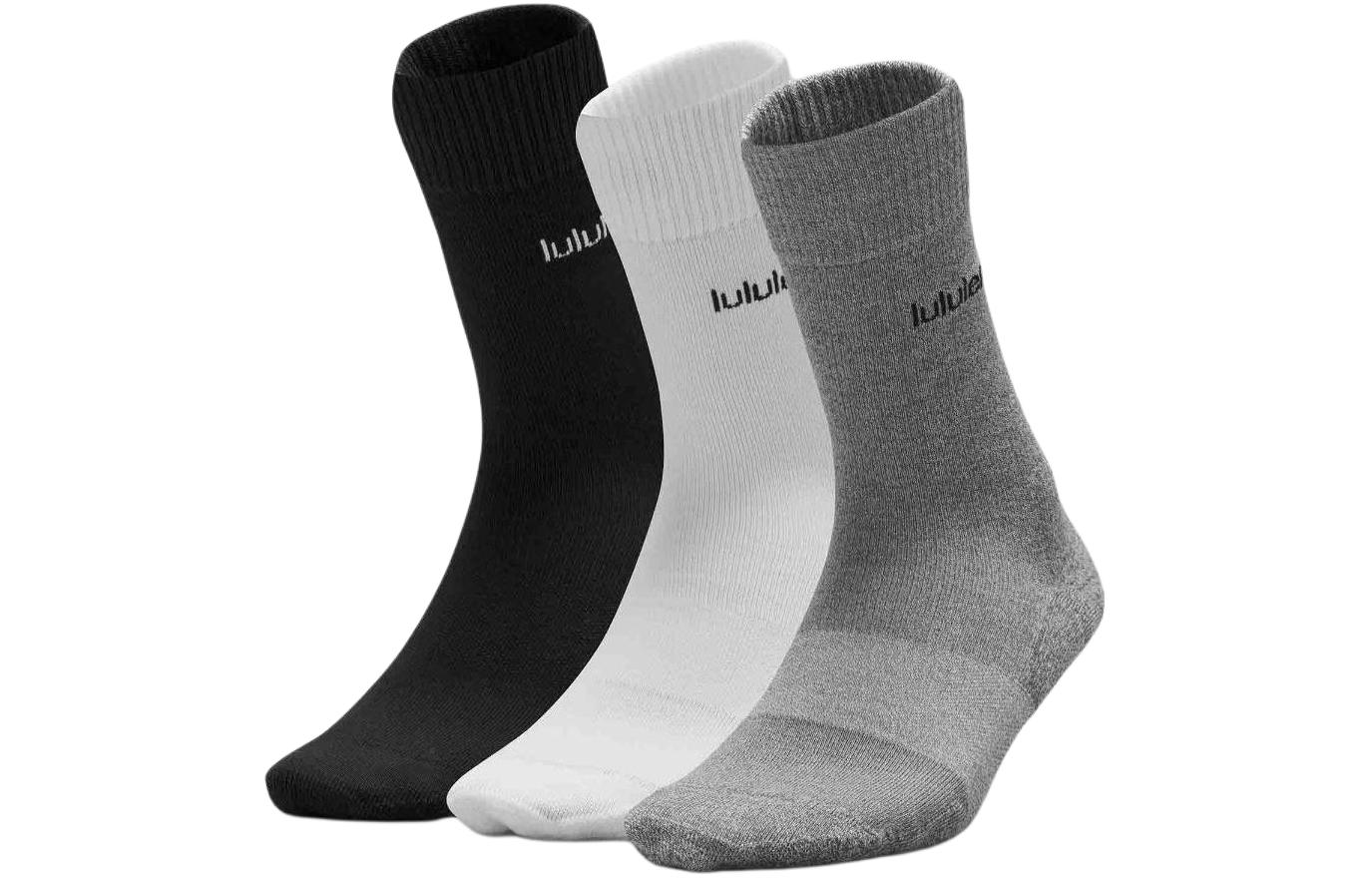 

Женские носки до середины икры 3 штуки Lululemon, 3 Pack (белый/Mixed серый/черный)