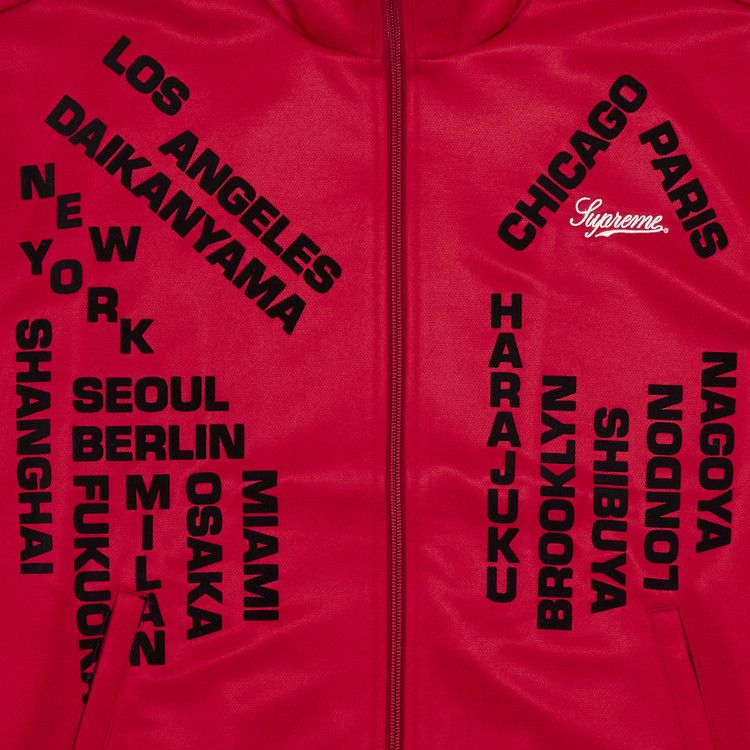 Спортивная куртка Supreme Worldwide Tricot Track Jacket, Red — фото 3