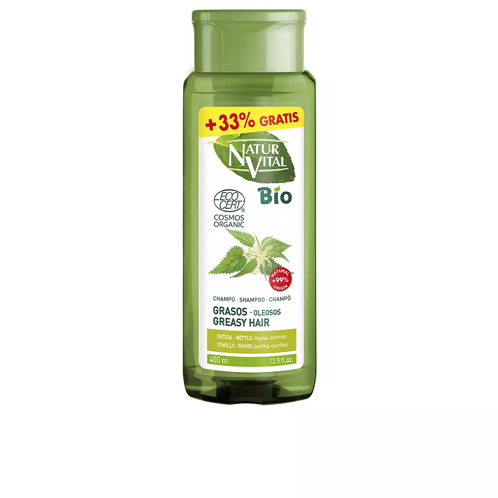 

Шампунь Champú bio ecocert cabellos grasos Naturvital, 400 мл.
