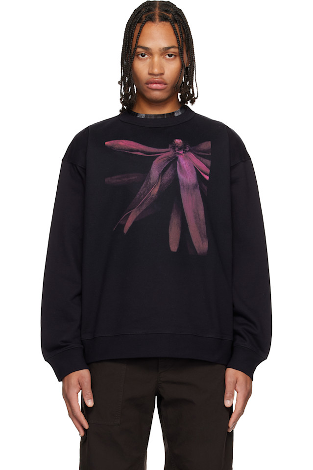 

Толстовка с графическим принтом Dries Van Noten, темно-синий