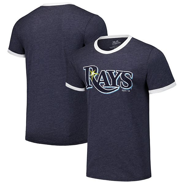 

Мужская футболка Tampa Bay Rays трикотажная в полоску, цвет navy Majestic Threads