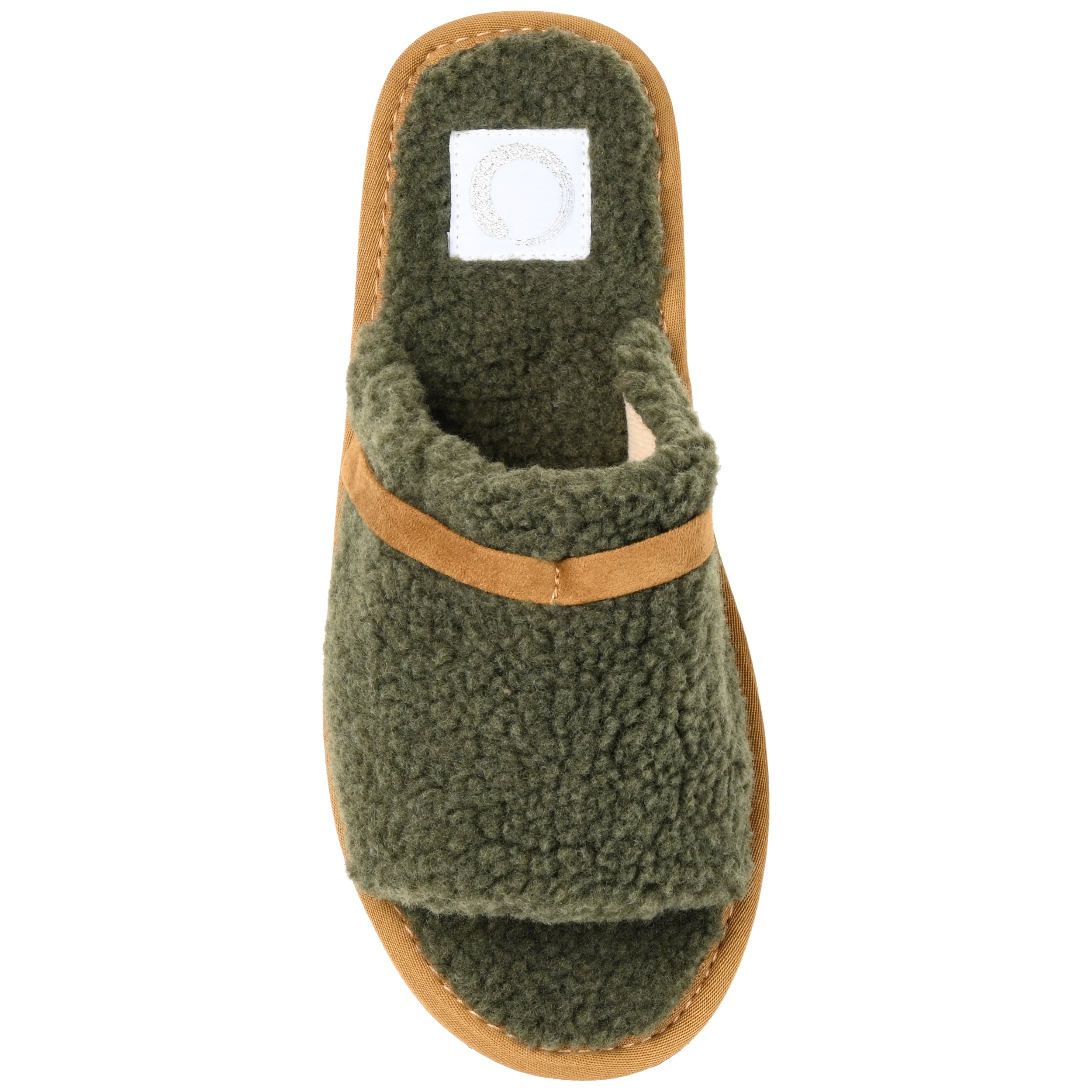 Женские тапочки Caterina Tru Comfort Foam с открытым носком из коллекции Journee Journee Collection, кремовый — фото 4