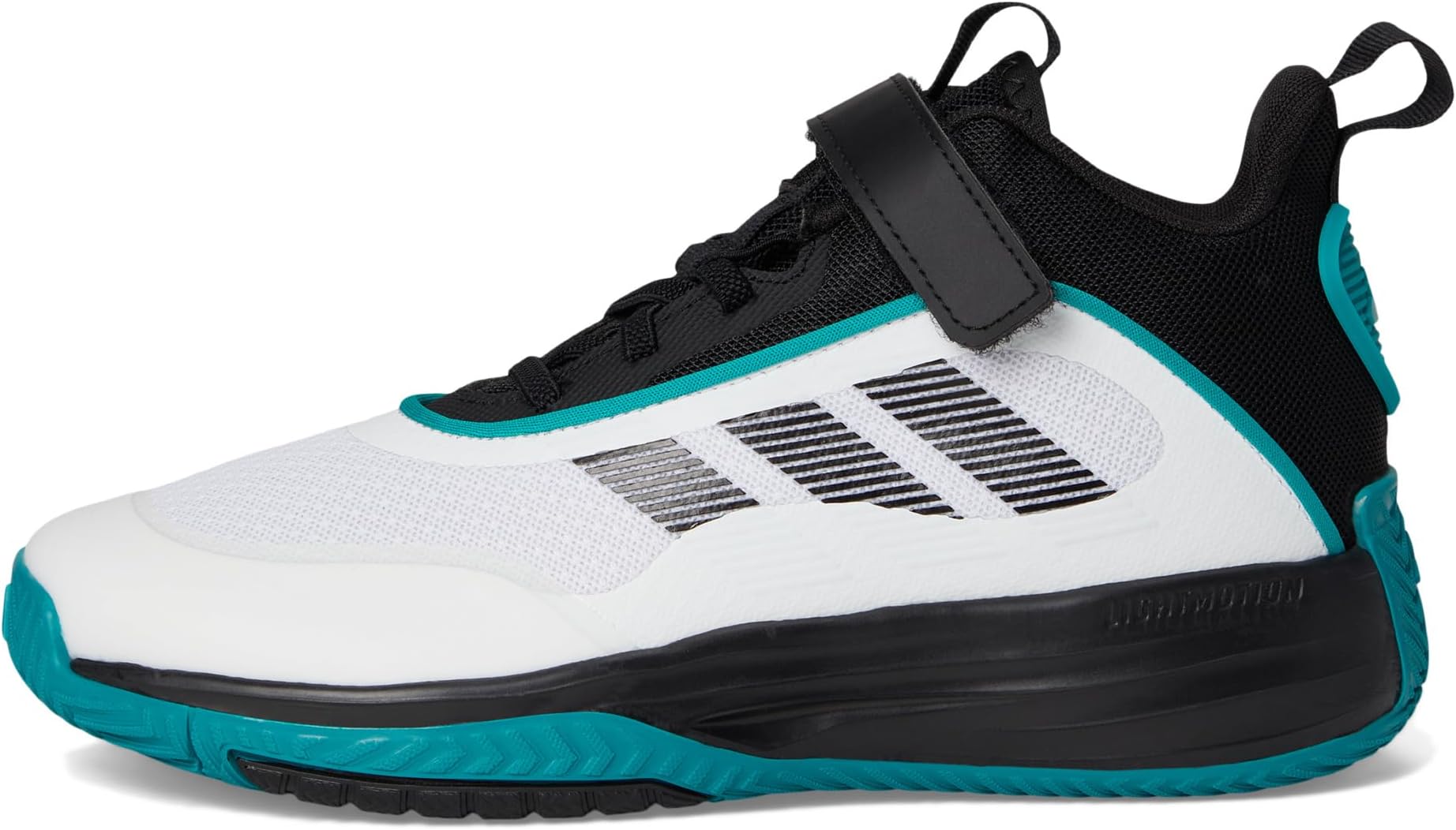 Кроссовки adidas Kids  Own The Game 3.0 Basketball Shoes, White/Black/Pure Teal — фото 4