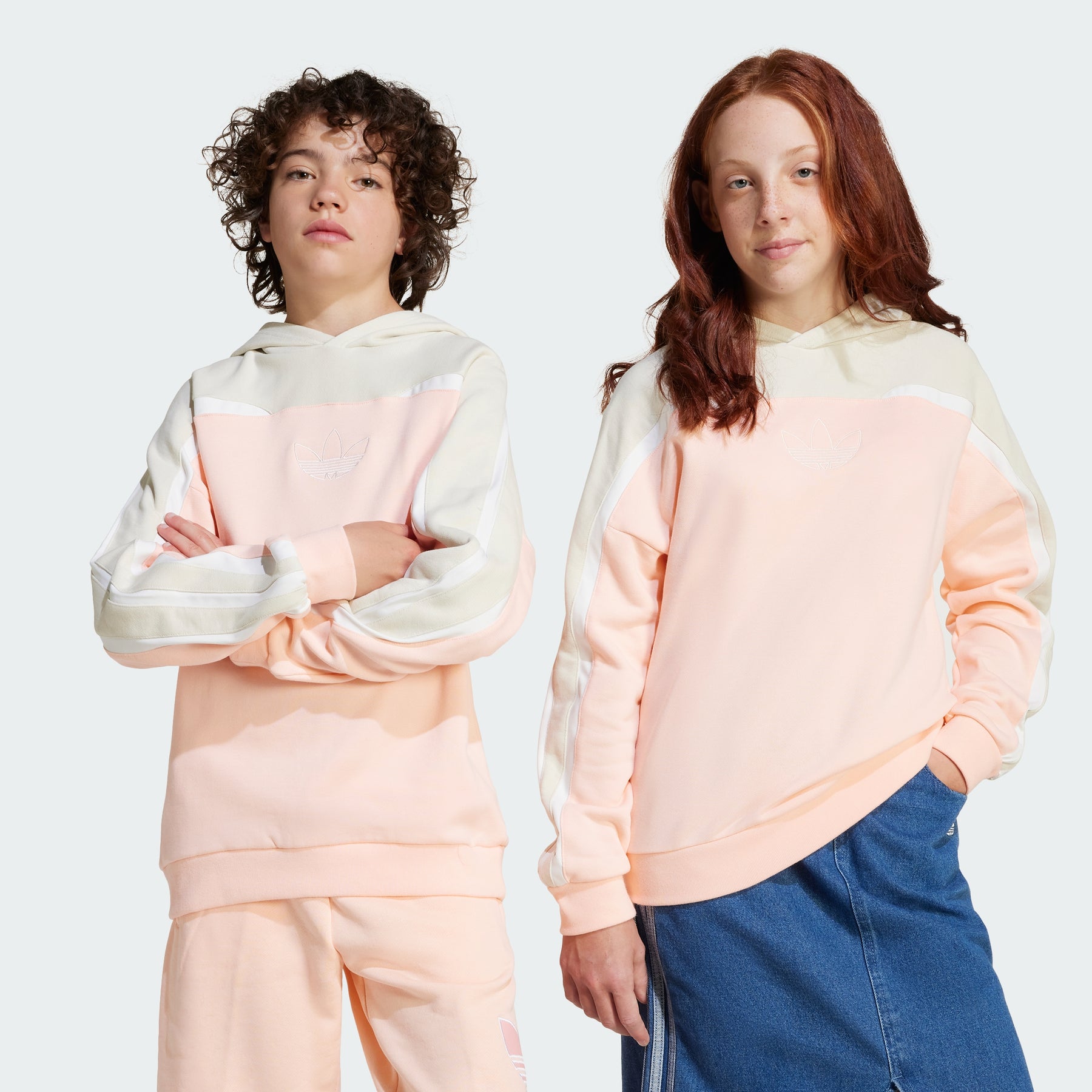 

Толстовка большого размера для детей Adidas, haze coral