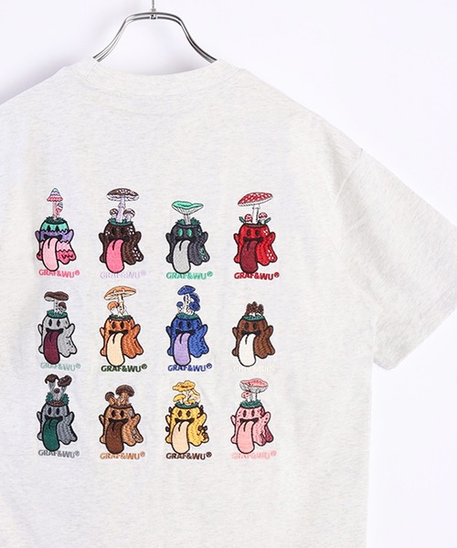 

Футболка с коротким рукавом, принт GRAF&WU 12BOOGHOST, бежевая