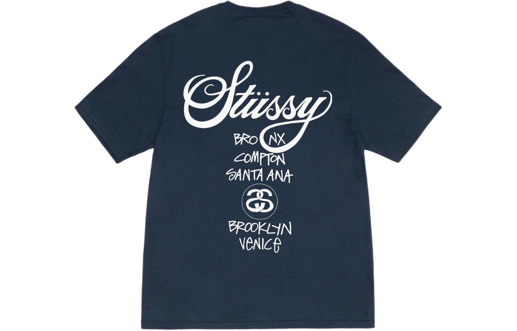 Футболка Stussy World Tour, синий — фото 2