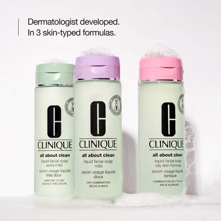 Крем для лица Clinique — Жидкое мыло для лица All About Clean - мягкое очищающее средство , / Oily, 200 мл — фото 2