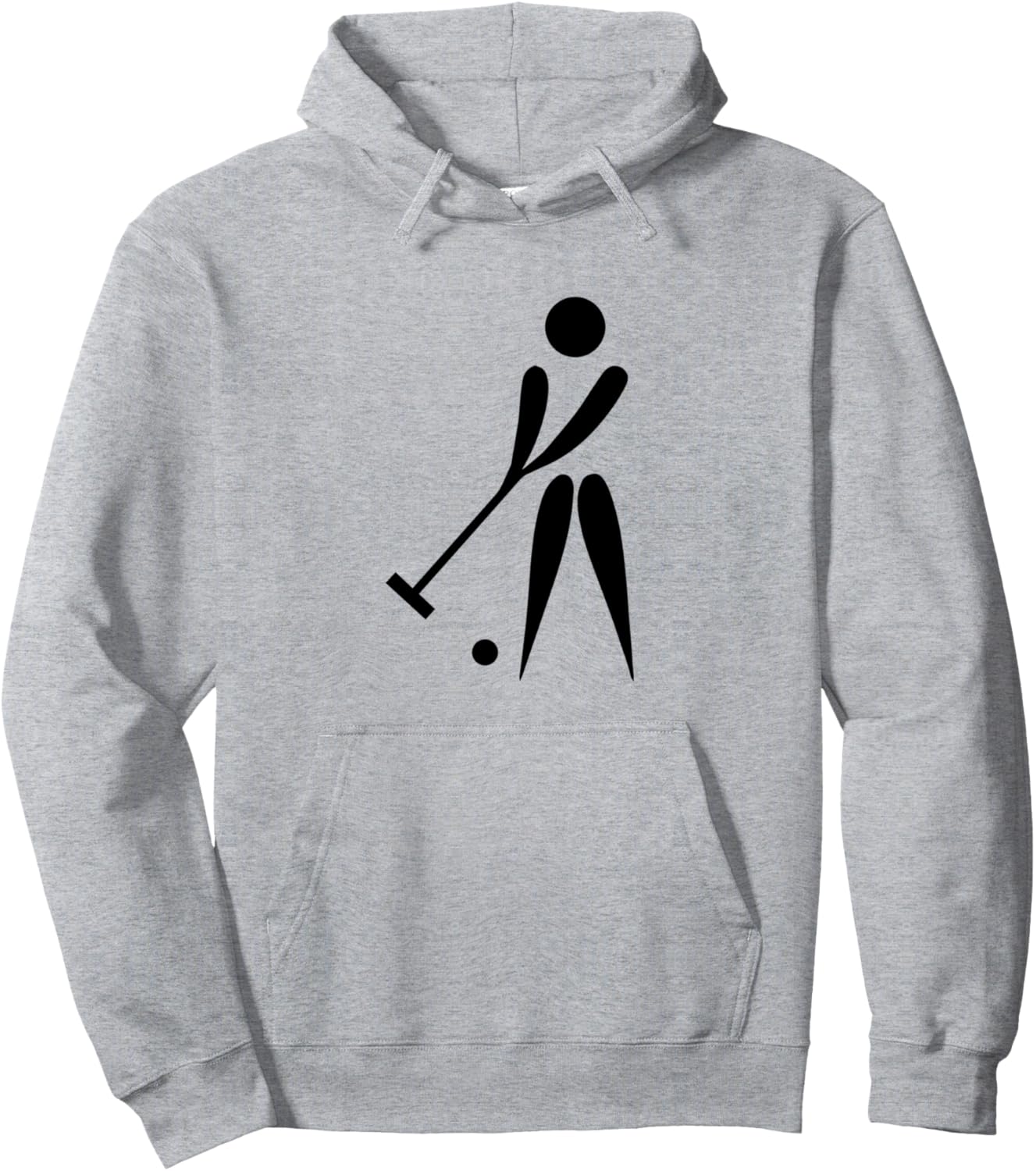 

Забавная толстовка с изображением игрока в крокет и человечка из крокета Funny Croquet Designs, серый