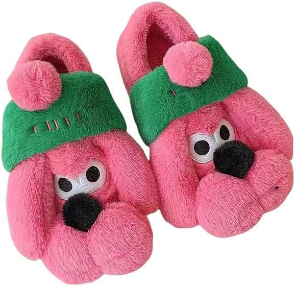 

Унисекс милые новогодние тапочки для дома, плюшевые тапочки, забавные подарки на Хэллоуин, уютные пушистые зимние домашние тапочки Cuzudin, Rose