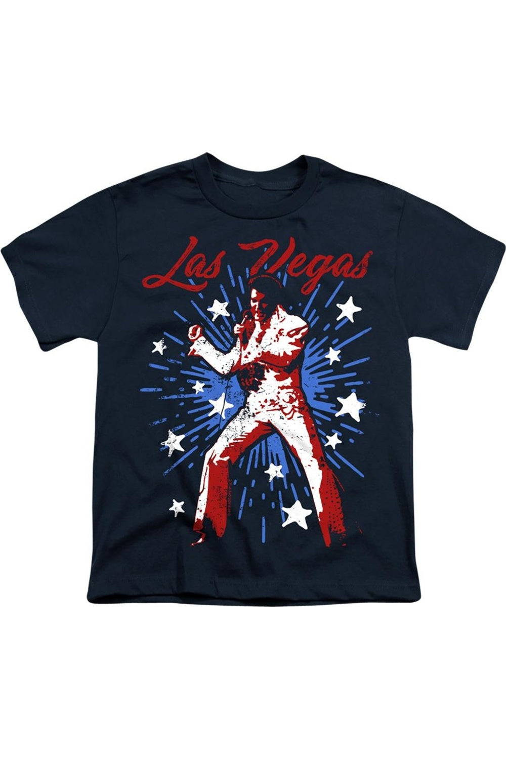 

Футболка с коротким рукавом Elvis Presley Vegas Superstar для детей Gildan, темно-синий