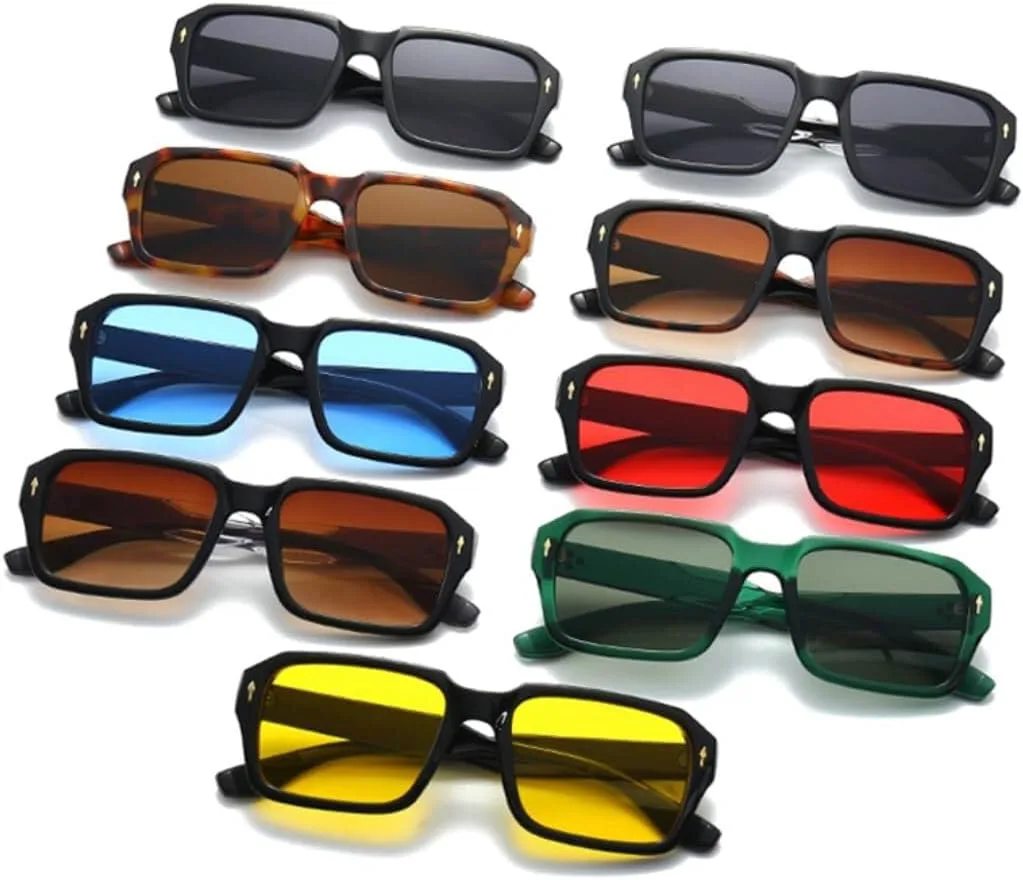 

Солнцезащитные очки с защитой UV400 | Градиентные линзы Punk Rivets | Для женщин и мужчин | Для занятий спортом на открытом воздухе и вождения LXLHWN, Black Yellow