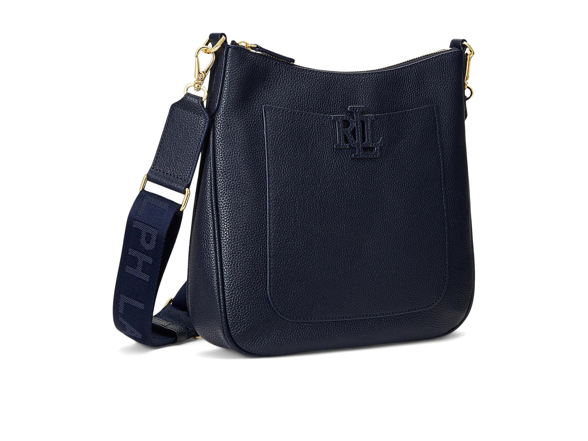 

Сумка кросс-боди Lauren Ralph Lauren Pebbled Leather Large Cameryn Crossbody, цвет Refined Navy