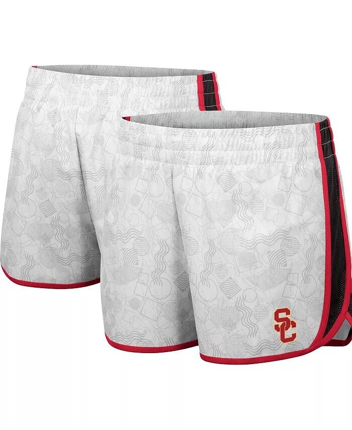 

Женские белые и черные шорты USC Trojans The Plastics Geo Print Colosseum