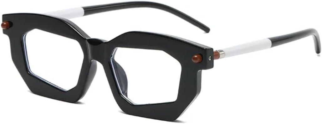 

Солнцезащитные очки с защитой UV400 | Двухцветные прозрачные линзы в стиле панк | для женщин и мужчин, для занятий спортом на открытом воздухе и вождения DSVIGF, Black Clear