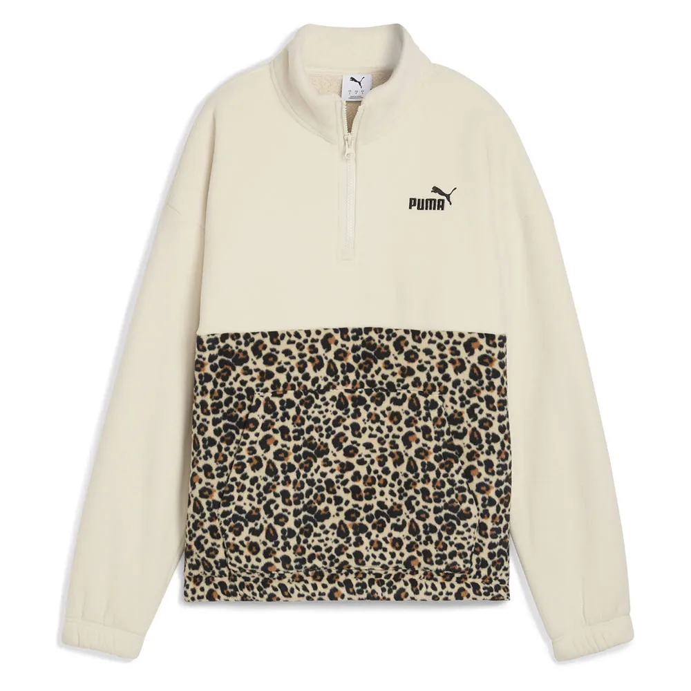 

Толстовка Puma ESS Graphic Animal Relaxed Fit half zip, бежевый