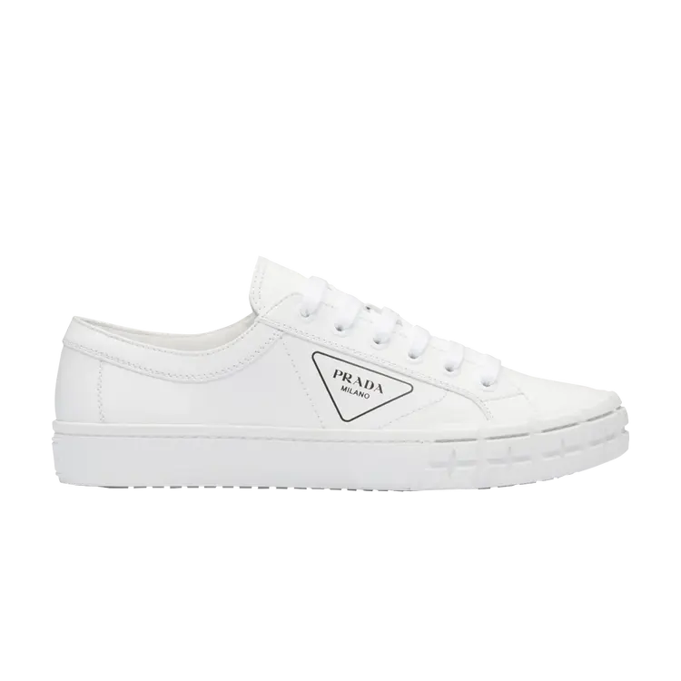 

Кроссовки Prada Cassetta Wheel Leather Low 'White', белый